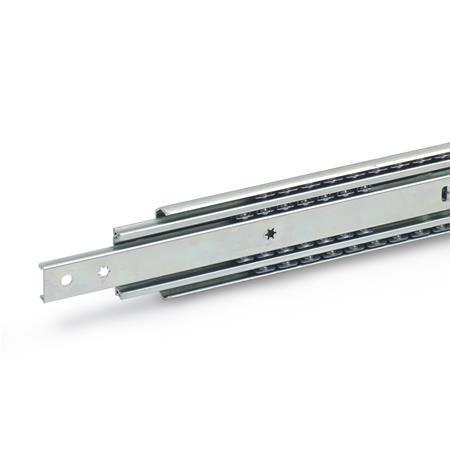 Otto Ganter Telescopic Slide with Full Extension and Self Retracting Mechanism Load Capacity up to 2300 N, GN 1432